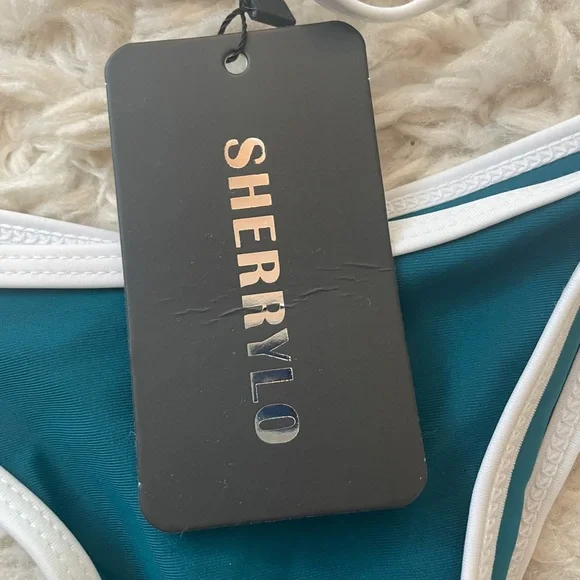 Sexy Thong Bikini Set with Gold Accents - Picture 10 of 16